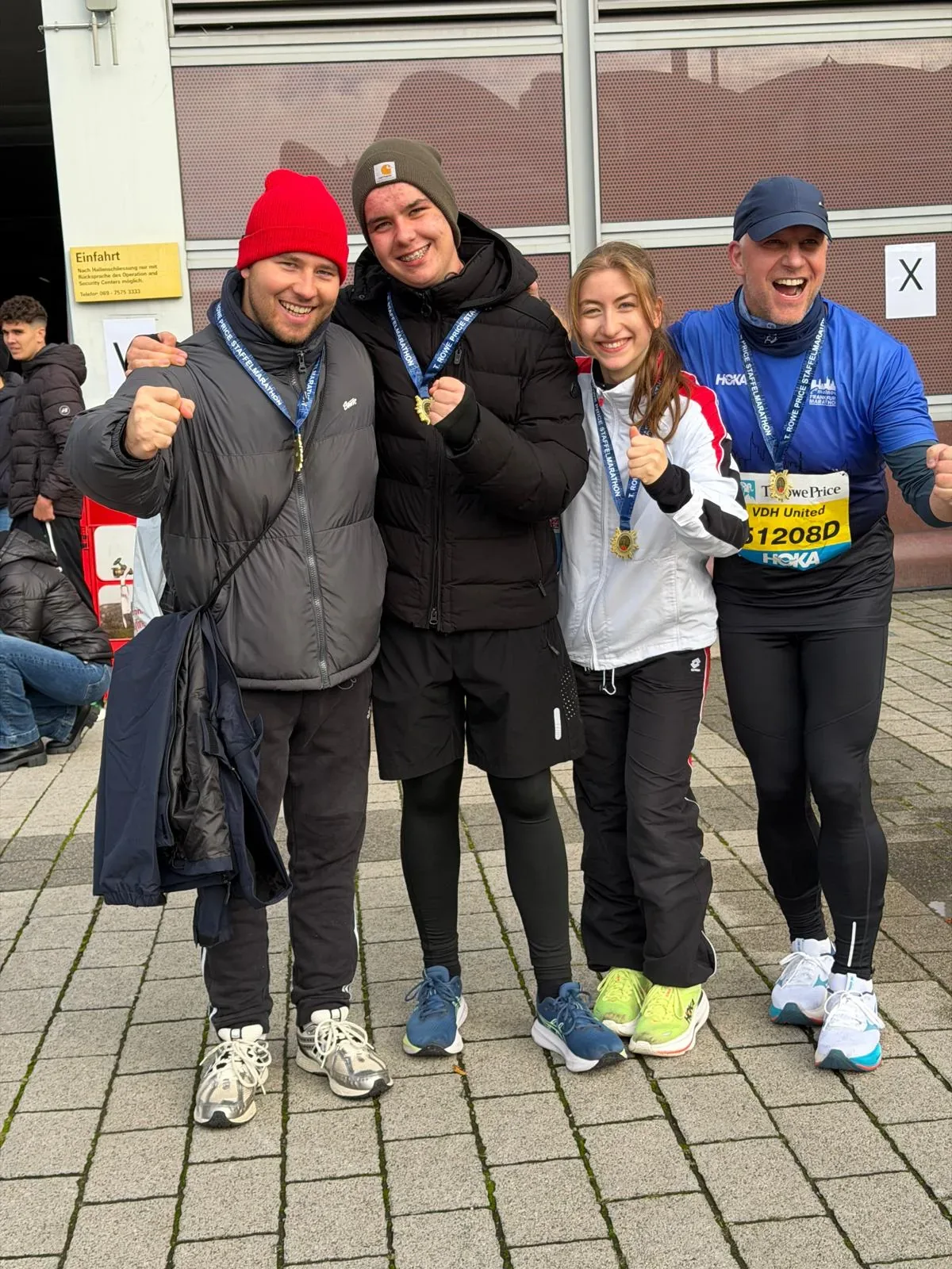 Gruppe nach dem Frankfurt-Marathon